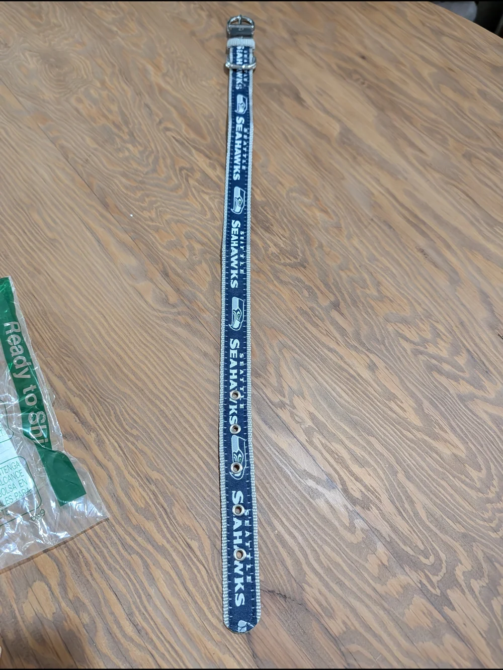 25in Long Seattle Seahawks Navy & White Logo Belt
